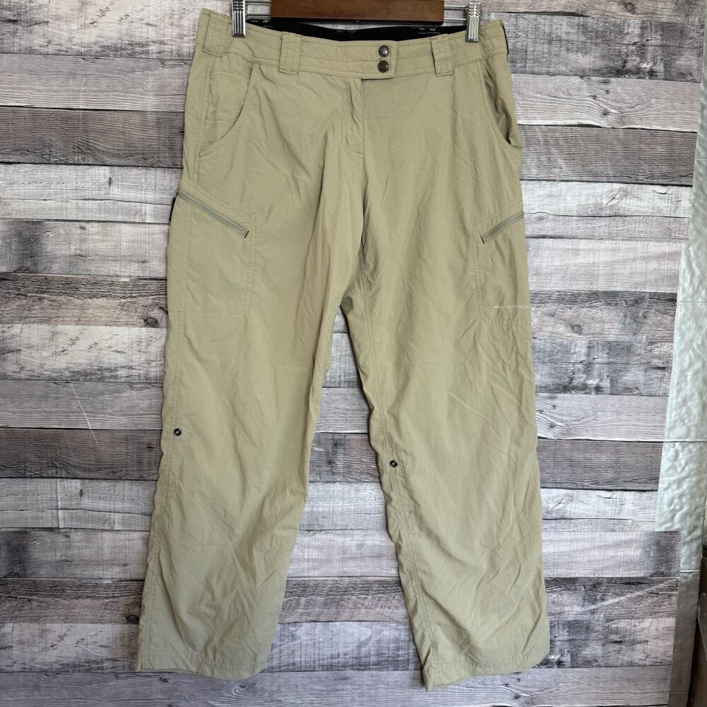 ExOfficio Women's Nomad Roll Up Hiking Pants Size 6 Beige Nylon 28" Inseam